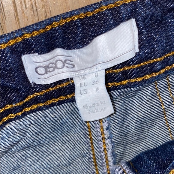 ASOS WHITE wide leg jeans with stitch detail - Picture 4 of 7